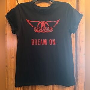 “Recycled Karma” Aerosmith Black T-Shirt with Red Logo….Size S…Great Condition